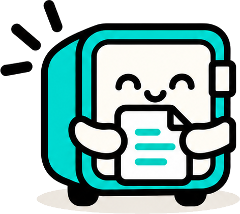 Kipi, una caja fuerte sonriente que abraza un documento
